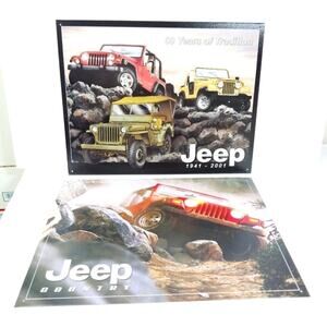 Pair of Jeep metal advertising signs 12.5 x 16